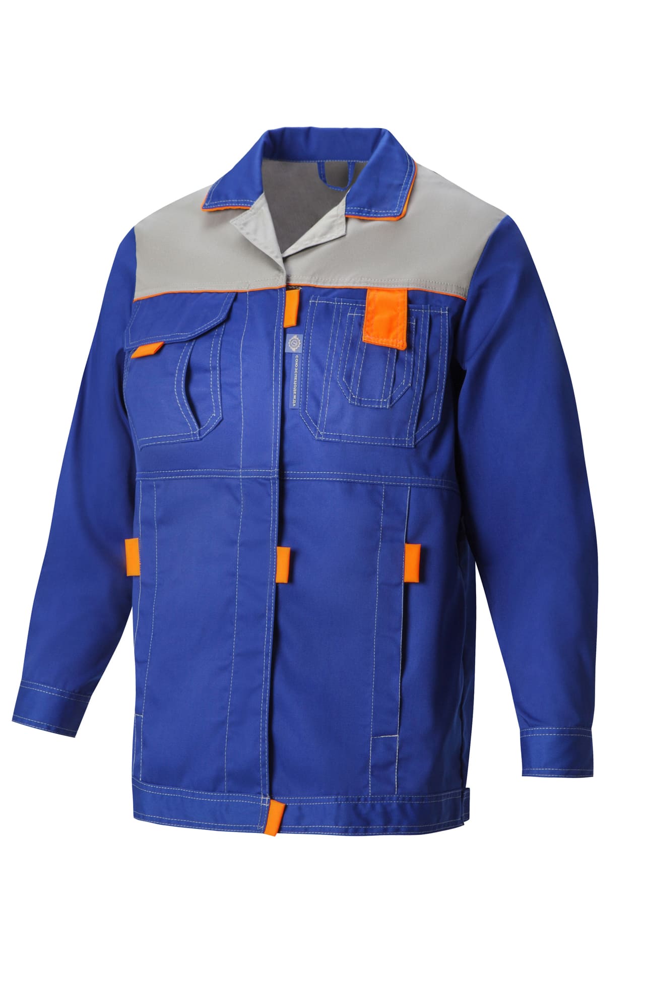 65194 Костюм "Профессионал" женский василек-светло-серый  Летняя спецодежда  размер 44-46/158-164  - Вид №1