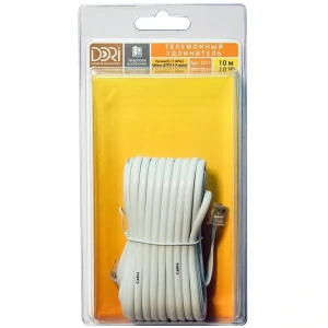 Провод телефонный Дори 6P4C 10 м