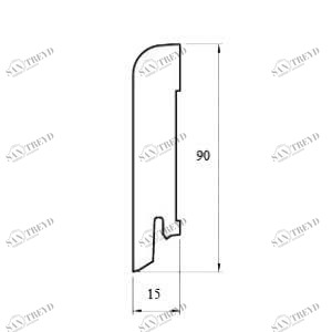 Плинтус Magestik floor Массивный Тик 1000х90 мм MGK Magestic floor 1010000497