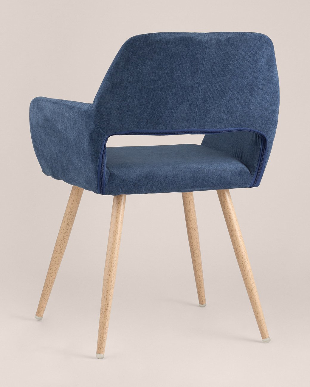 Стул с подлокотниками мягкий синий "Кромвель" STOOL GROUP ДИЗАЙНЕРСКИЕ 00-3881960 Синий  - Вид №3