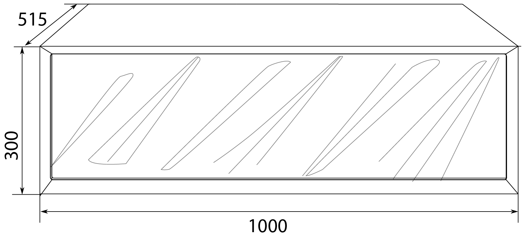 У73576 Тумба Glace 100П 1 в.я. White (низ) 1 Marka Glace Glacé - Вид №1