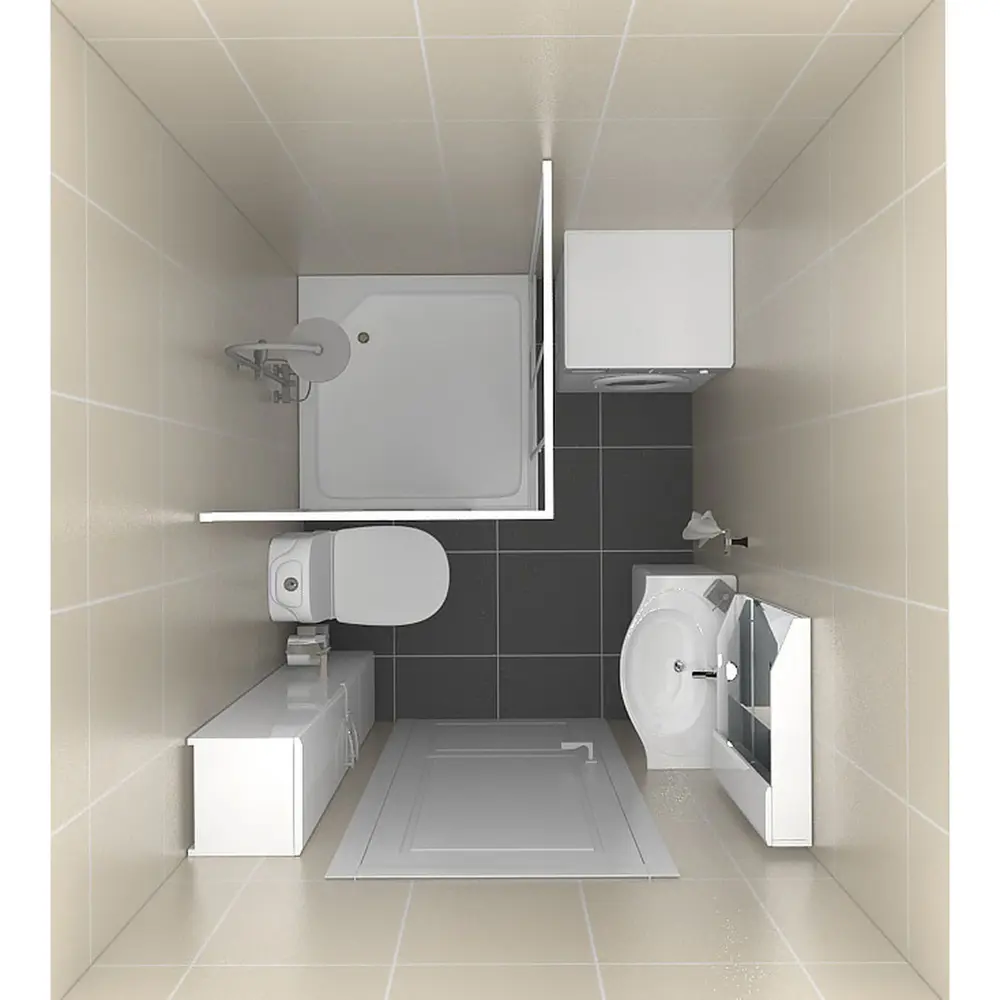 METAKAM Душевой угол квадратный 89×89 см с раздвижными дверями 12073514 STLM-0001725 - Вид №4