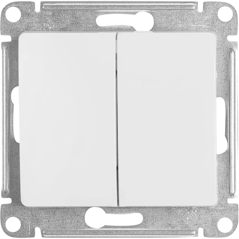 Schneider Electric Glossa — двухклавишный выключатель для элегантного освещения 84730733