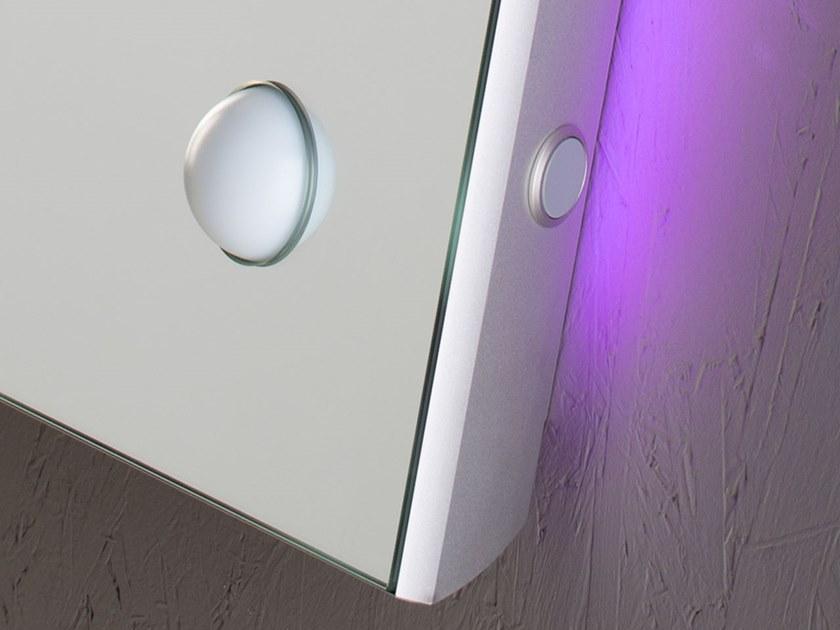 UNICA by Cantoni Прямоугольное настенное зеркало в современном стиле из анодированного алюминия со встроенной подсветкой Mh sun-id-1461470 - Вид №7