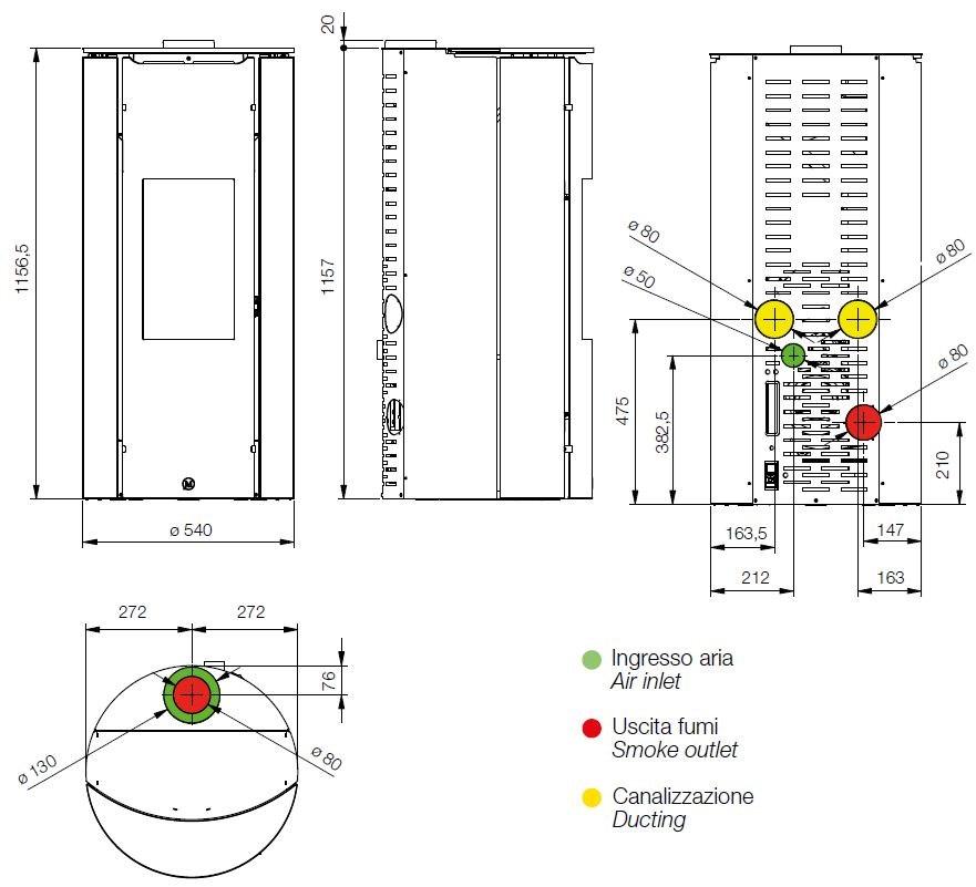Jolly Mec Пеллетная печь класса а ++ Sistemi ad aria sun-id-1346526 - Вид №5