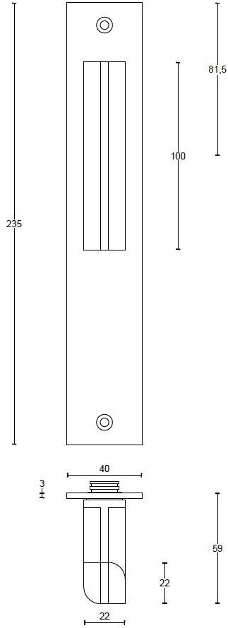 Formani Ручка из нержавеющей стали на пластине Two Pbt22p236sfc - Вид №2
