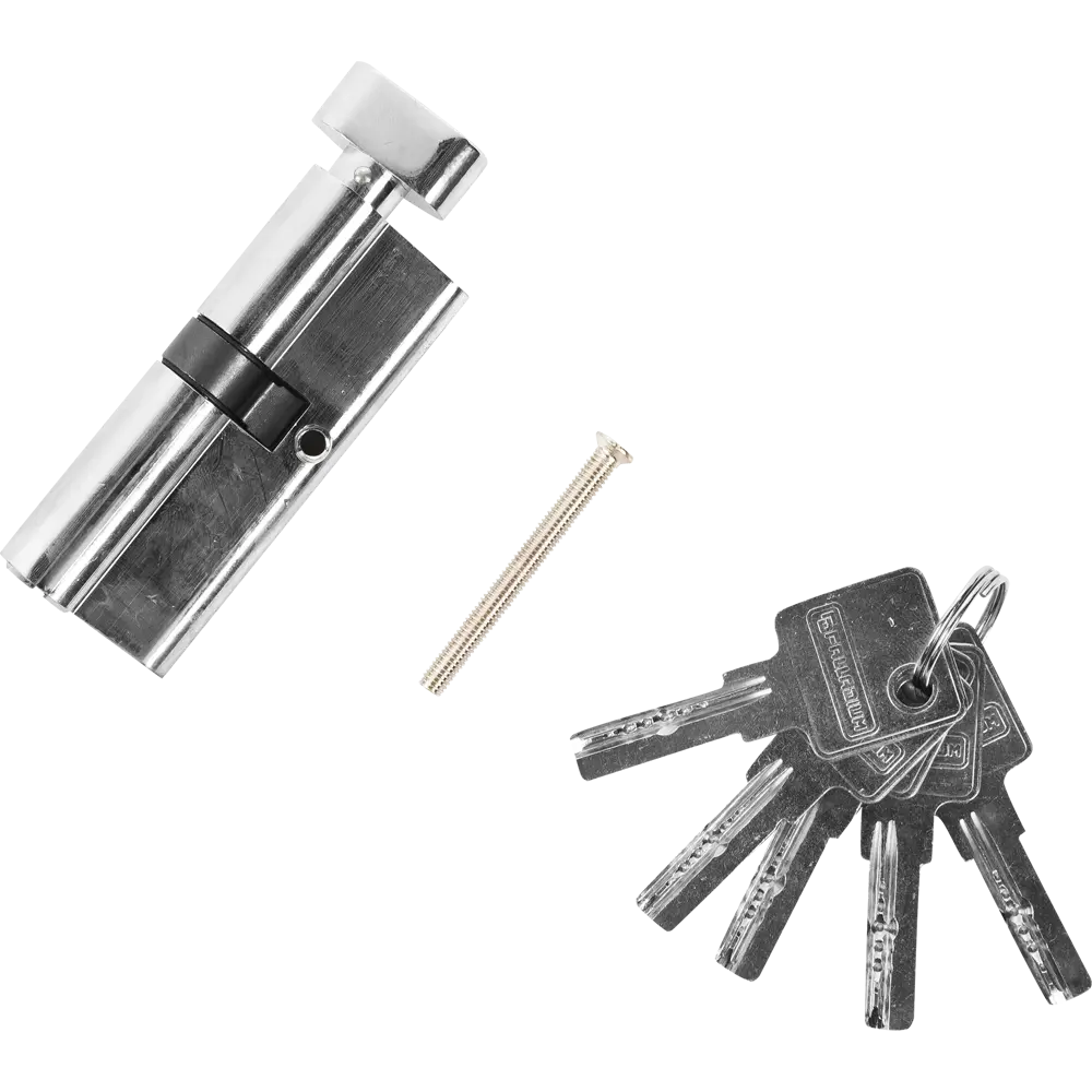 Цилиндр ключ/вертушка 35x45 хром, 80 C BK CP PALLADIUM STLM-2049439 - Вид №1