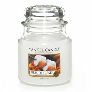 Свеча средняя в стеклянной банке "Жареный мармелад" 411 гр 65-90 часов YANKEE CANDLE  267966 Белый
