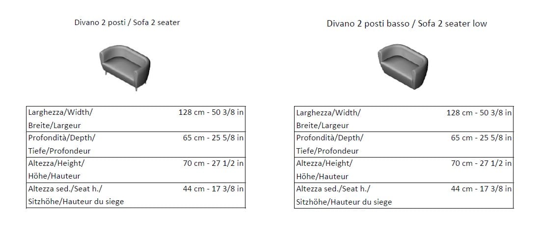 2-местный диван с огнестойкой обивкой La Cividina Twingo ARCH-00082318 - Вид №2