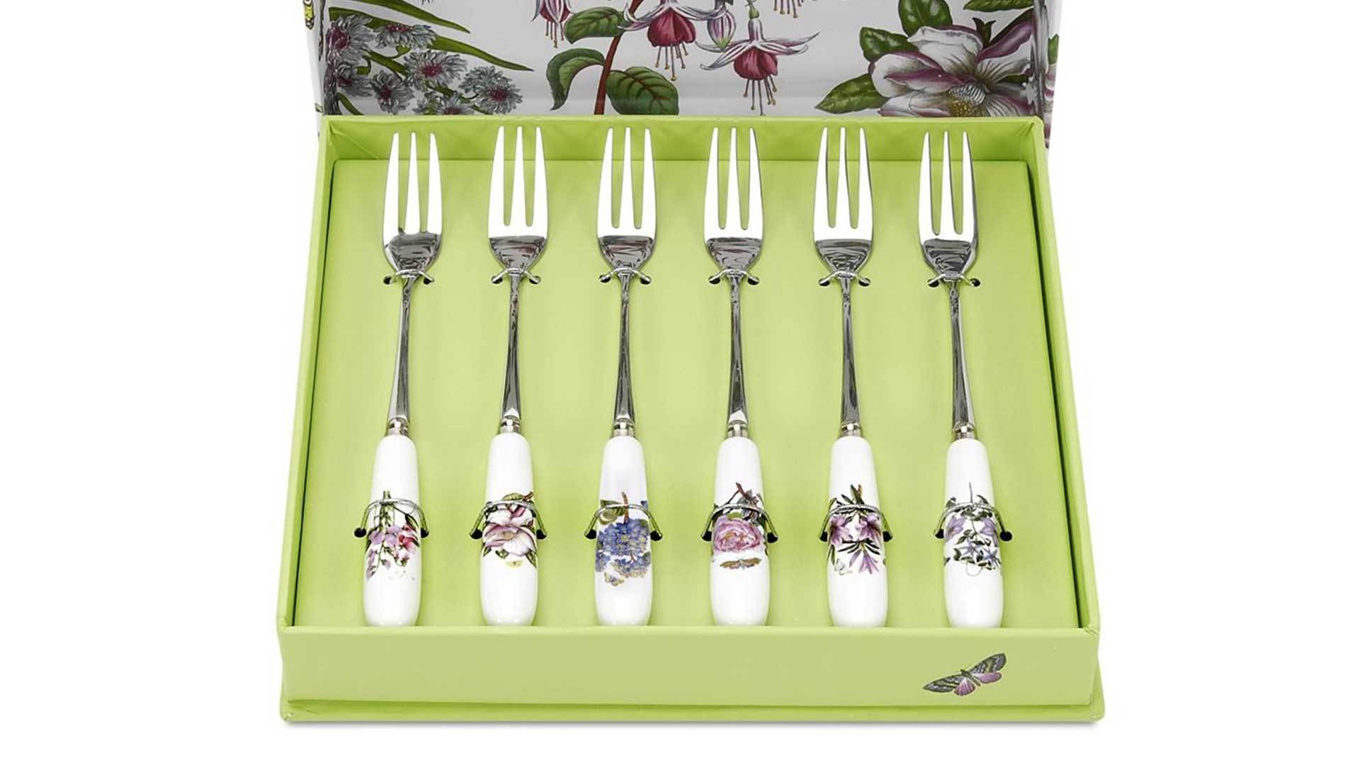 10568450 Portmeirion Набор вилок десертных Portmeirion Ботанический сад 15см, сталь нержавеющая, 6шт, п/к Сталь нержавеющая  - Вид №1