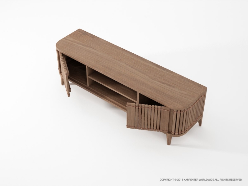 507_973 Медиа-шкаф с 2 дверцами и съемной полкой Karpenter Koppar - Вид №3