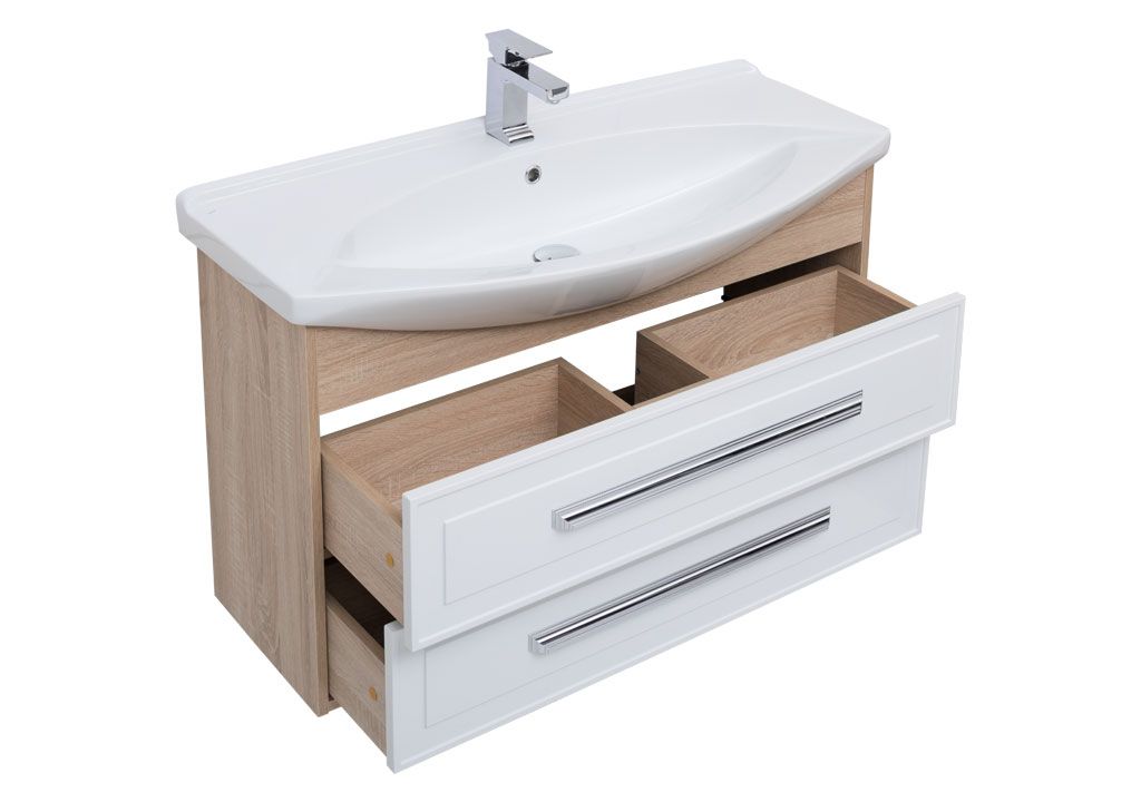 Тумба с раковиной Aquanet Остин 105 дуб сонома/белый 0020173200175449 - Вид №3