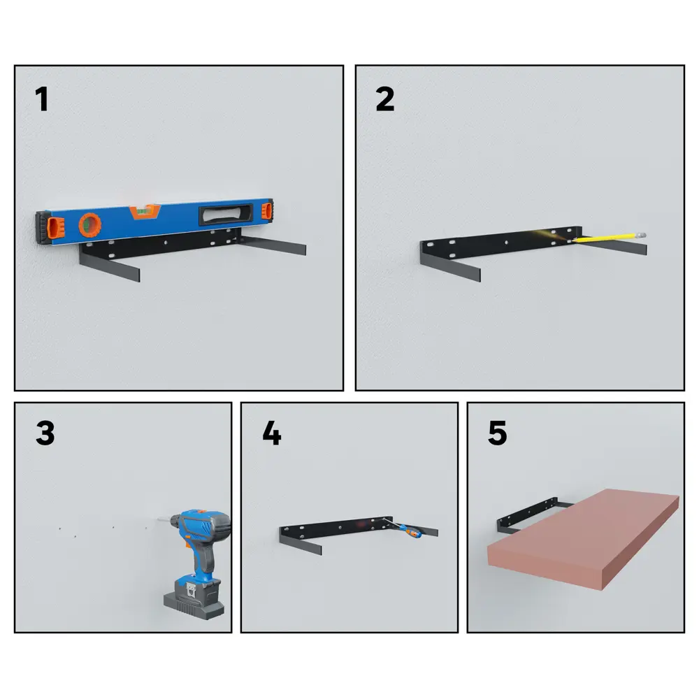 Полка настенная Spaceo Bistro 60x23.5 см МДФ цвет розовый STLM-2192093 - Вид №8