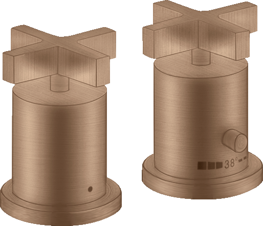 39480310 Термостатический смеситель для ванны на 2 отверстия с поперечными ручками AXOR CITTERIO