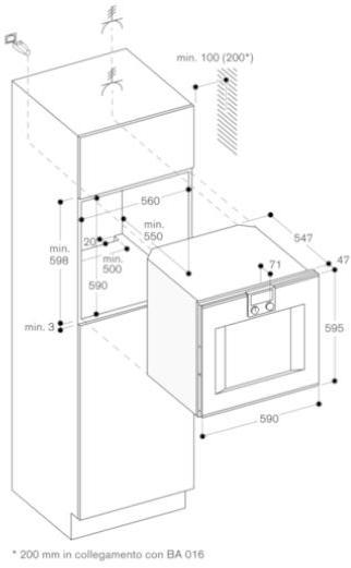 Gaggenau Встроенная духовка из нержавеющей стали Serie 400 Bo420112 - Вид №1