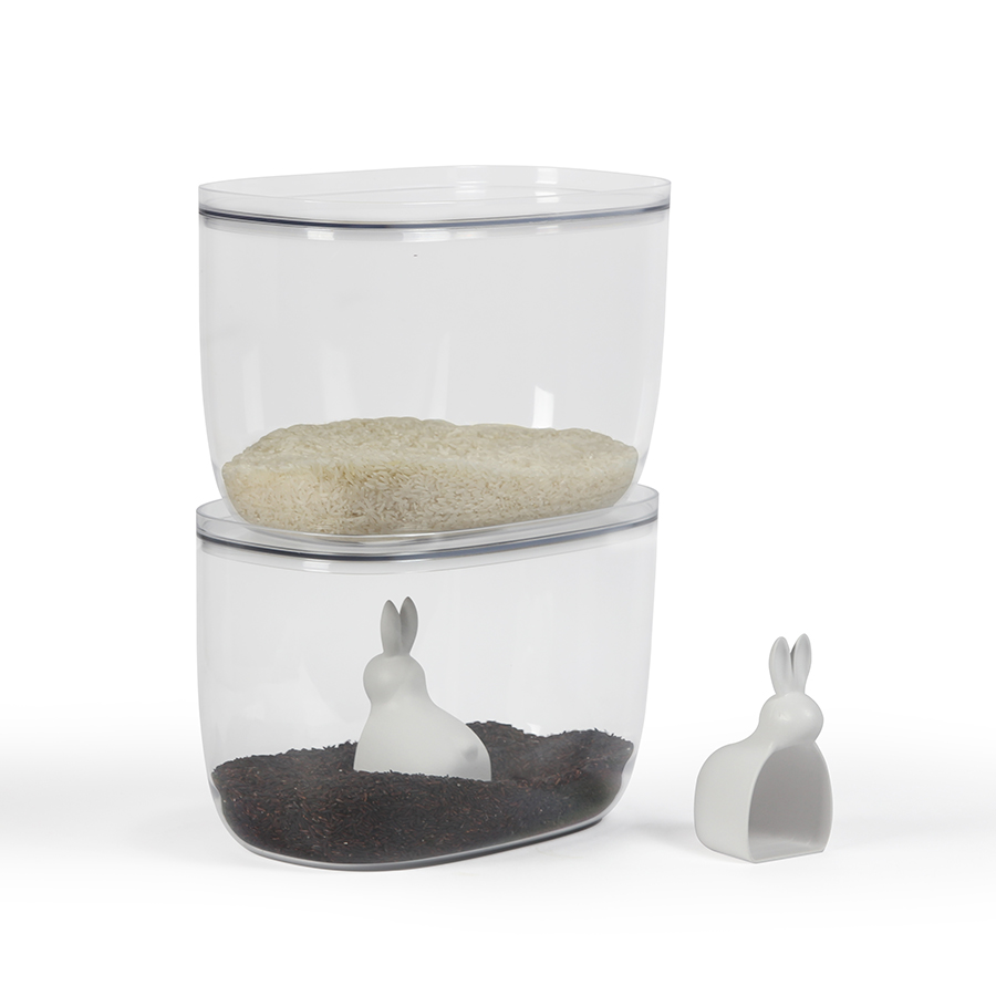 QL10323-CL-WH Контейнер с мерной ложкой bella bunny 7 л Qualy  - Вид №5