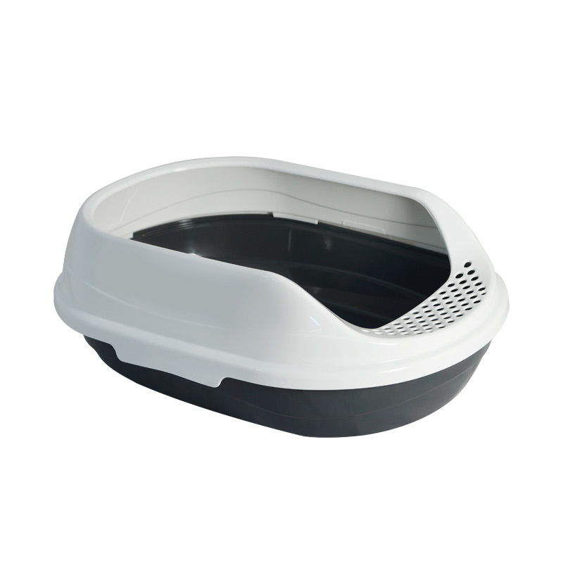 ПР0047585 Туалет для кошек овальный с бортом, 43х30х15см TRIOL  - Вид №1