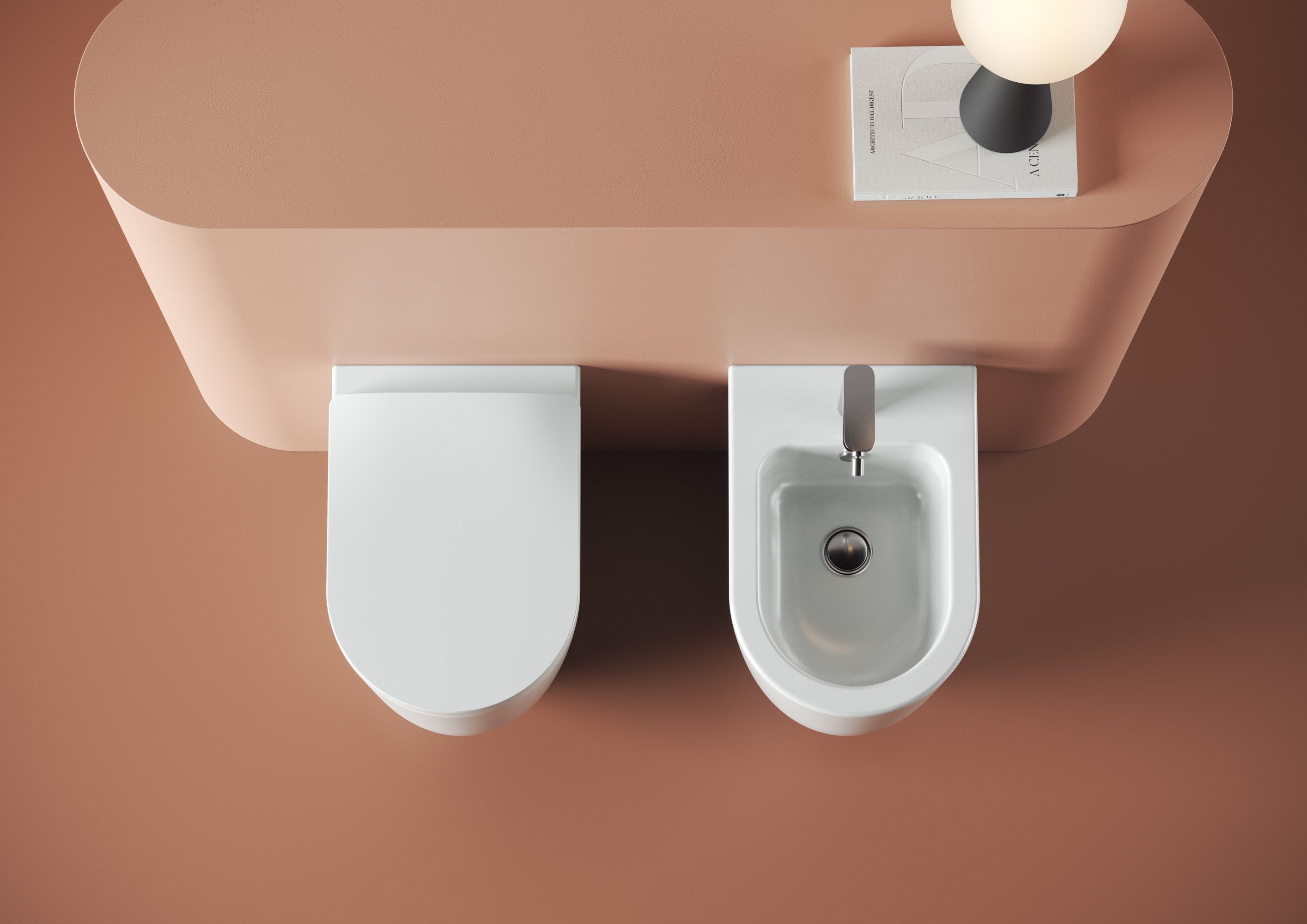 Керамическое подвесное биде с переливом ArtCeram Моне ARCH-00014697 - Вид №3