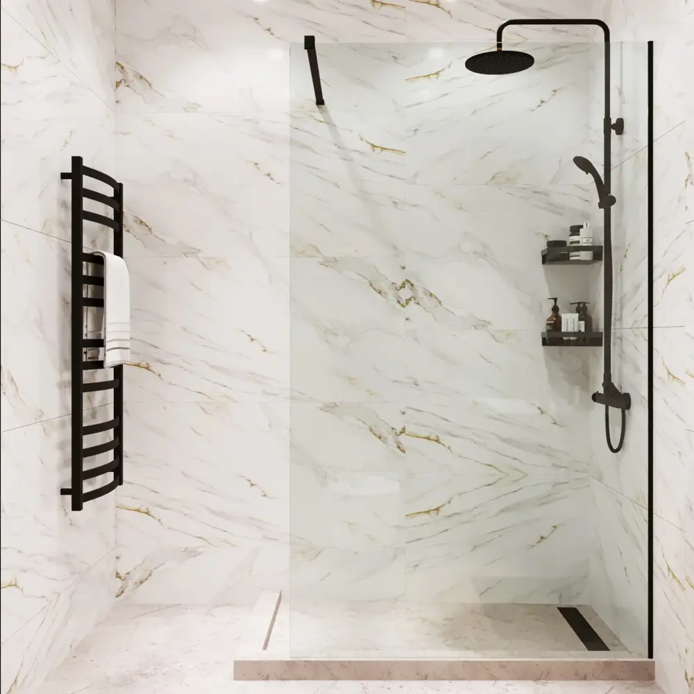 Душевая перегородка Mebelvann 110×200 см с черным анодированным профилем 89372139 STLM-1431866 - Вид №4