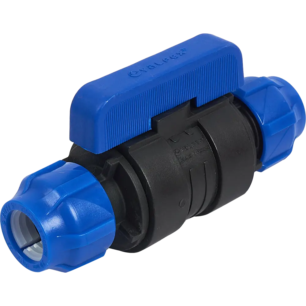Кран шаровой прямой Valfex PN16 20 мм полипропилен ручка бабочка 83742598 STLM-2031671 