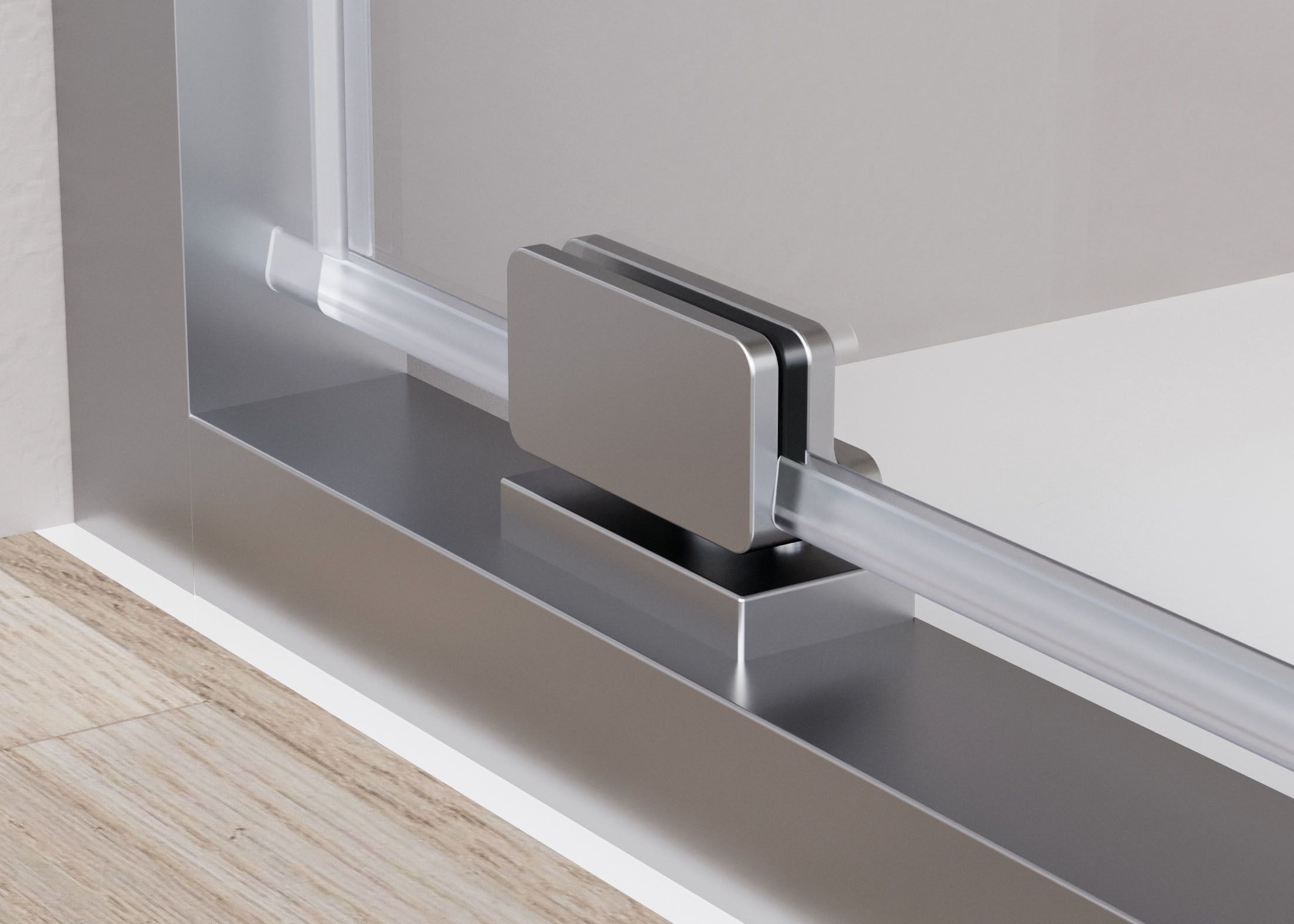 Алюминиевая и стеклянная душевая кабина с раздвижной дверью Novellini Рига ARCH-00130526 - Вид №4