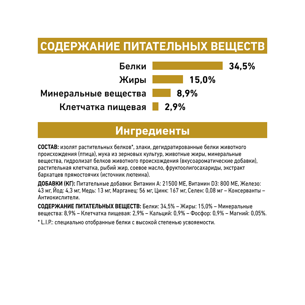 Т0023160 Корм для кошек Vet Diet Urinary S/O LP34 при мочекаменной болезни, птица сух. 1,5кг ROYAL CANIN  - Вид №7