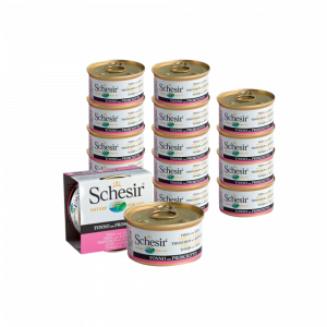 ПР0000499*14 Корм для кошек тунец, ветчина конс. 85г (упаковка - 14 шт) SCHESIR