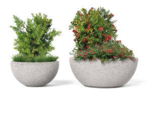 Реконструированный каменный круглый плантатор