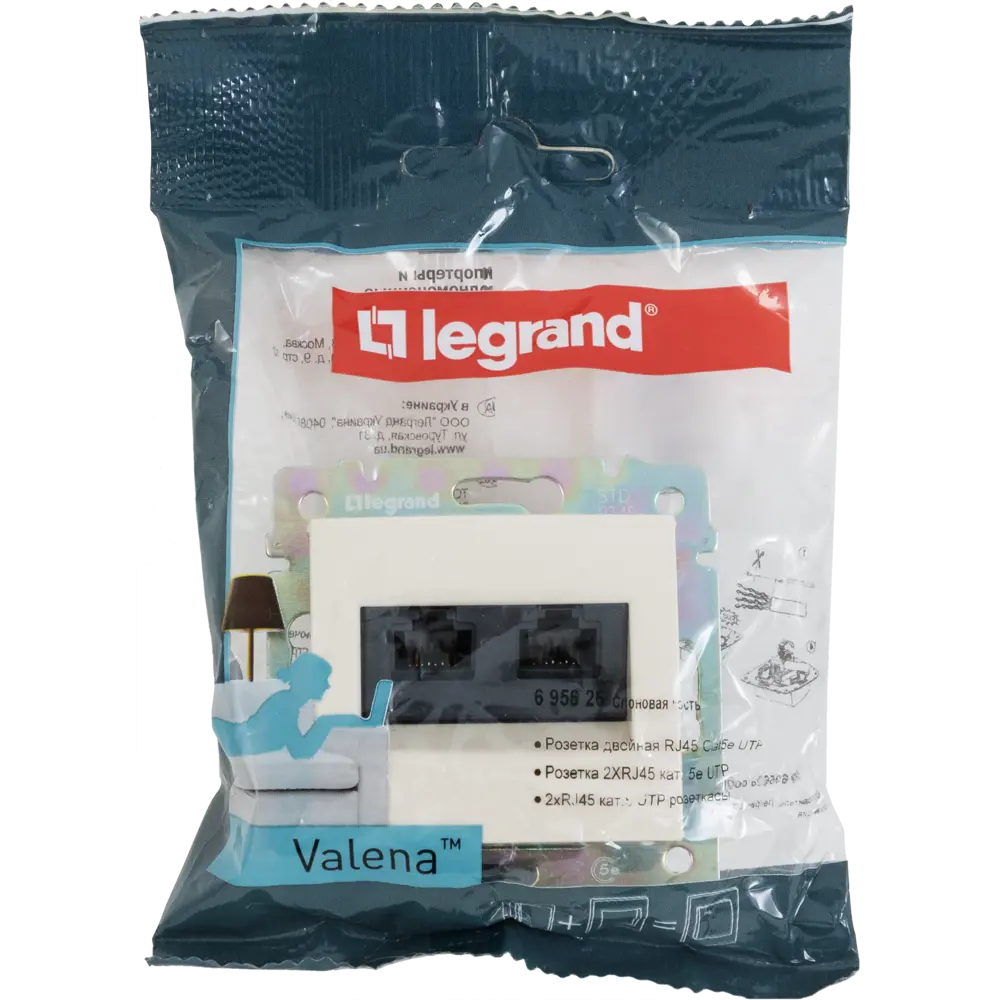Двойная компьютерная розетка Legrand Valena Classic для сетевых подключений 12553999 STLM-0002230 - Вид №6