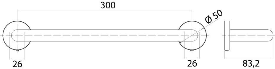 Emco Bad Фиксированная ручка для ванной Round sun-id-1403008 - Вид №1