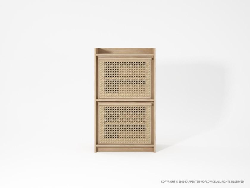 KARPENTER Комод из массива дерева и ротанга с распашными дверцами Roots sun-id-1357623 - Вид №6