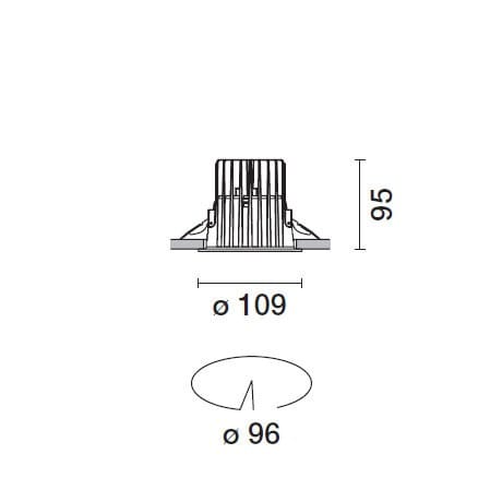 Круглый утопленный светильник для столешниц iGuzzini Reflex C. o. B ARCH-00089560 - Вид №4