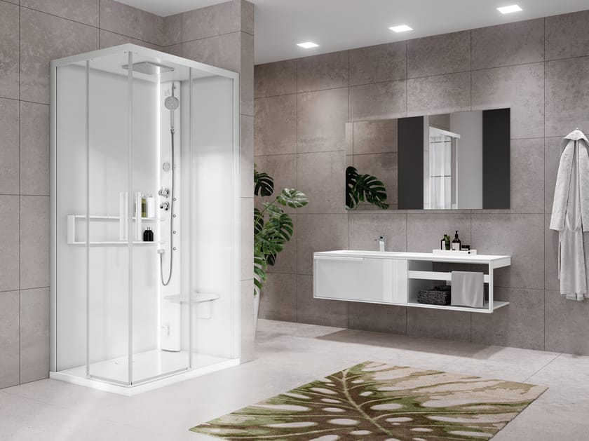 Угловая многофункциональная душевая кабина Novellini Glax 2 2.0 ARCH-00120471