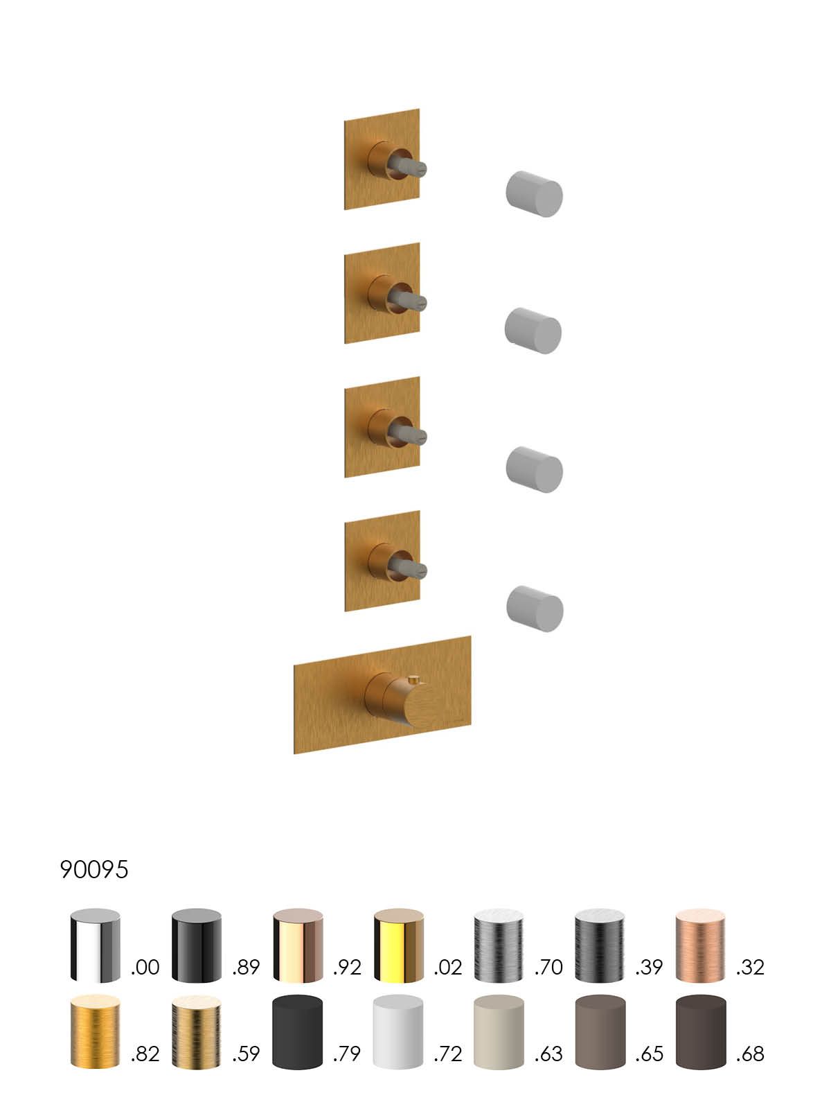 Термостатический смеситель для душа с 5 отверстиями Rubinetterie Frattini отдельная эстетика ARCH-00024890 - Вид №15
