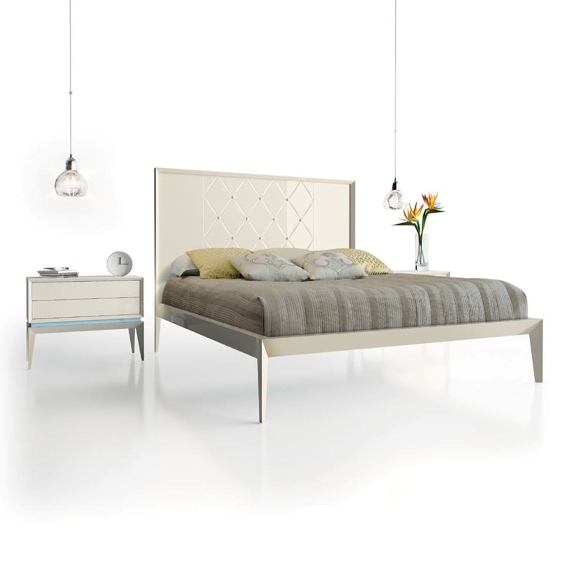 107573 Кровать Triangle Wonder 166 x 150 см La Ebanisteria Identity&Intensity 