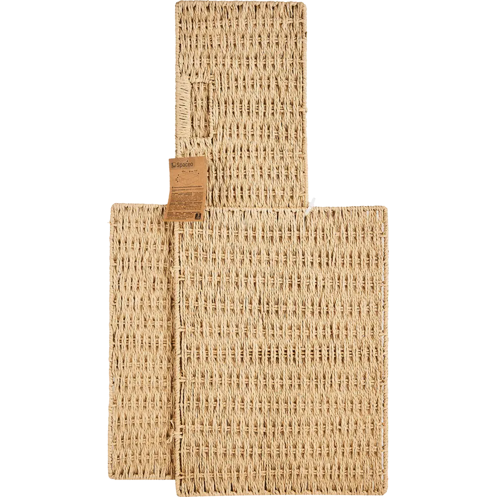 Корзина с крышкой для хранения 45x21x33 см бумага цвет бежевый 89344341 STLM-2198218 SPACEO Kub - Вид №6