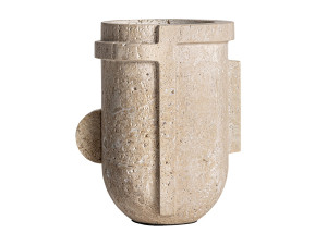 Круглая ваза из травертина