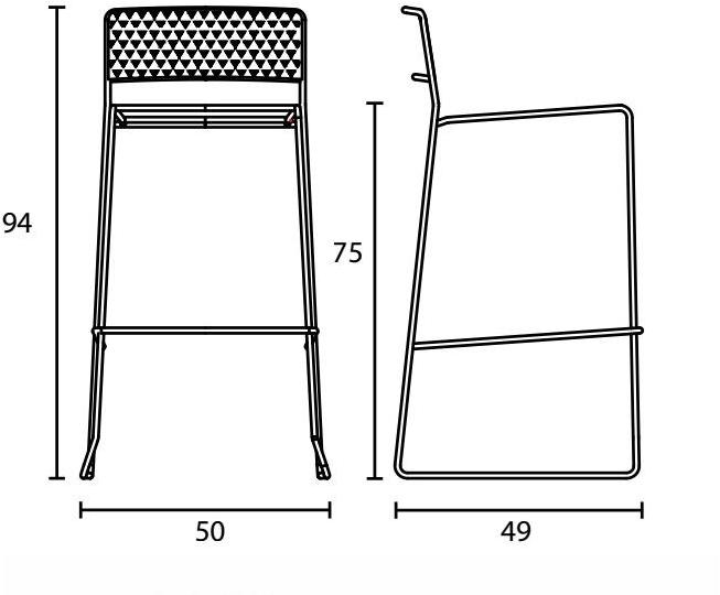 arrmet Высокий садовый стул из стали со спинкой Log sun-id-1478437 - Вид №7