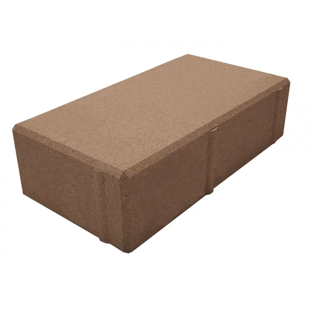 Плитка тротуарная Призма 200x100x70 мм цвет коричневый 85263191 STLM-2037585 Santreyd 