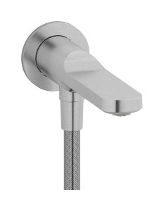 Настенный излив со встроенным дивертером и креплением для душевого шланга. WE ARE IB tw202ss Brushed Nickel TAAAC