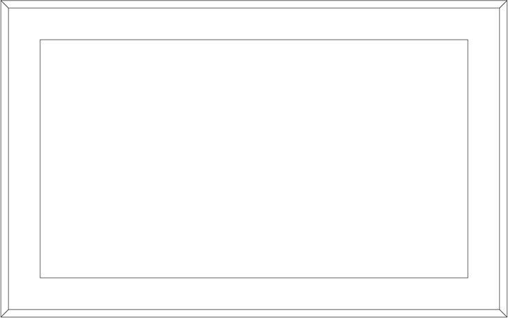 BY 2207 Зеркало в багетной раме cо встроенным LED-светильником 29,5 W EVOFORM Ledside - Вид №1
