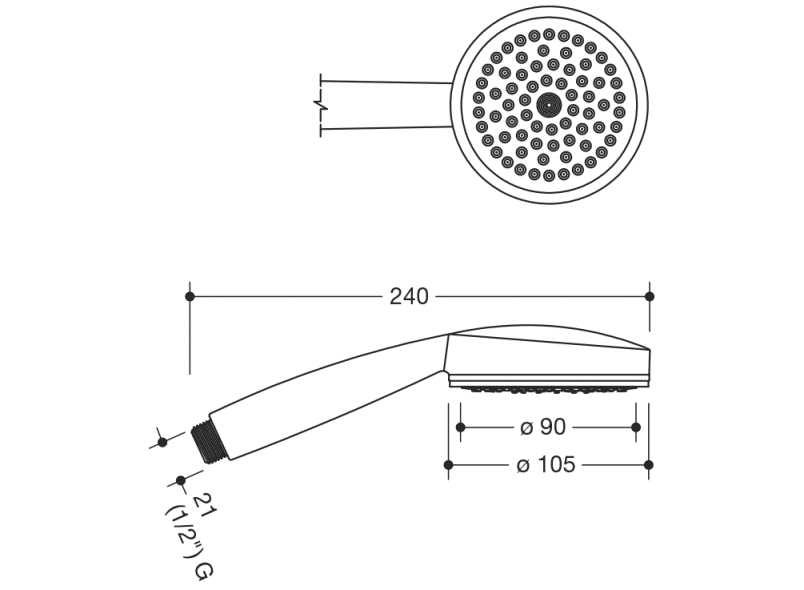 950.33.E036 ручной душ HEWI Universalprodukte  - Вид №1