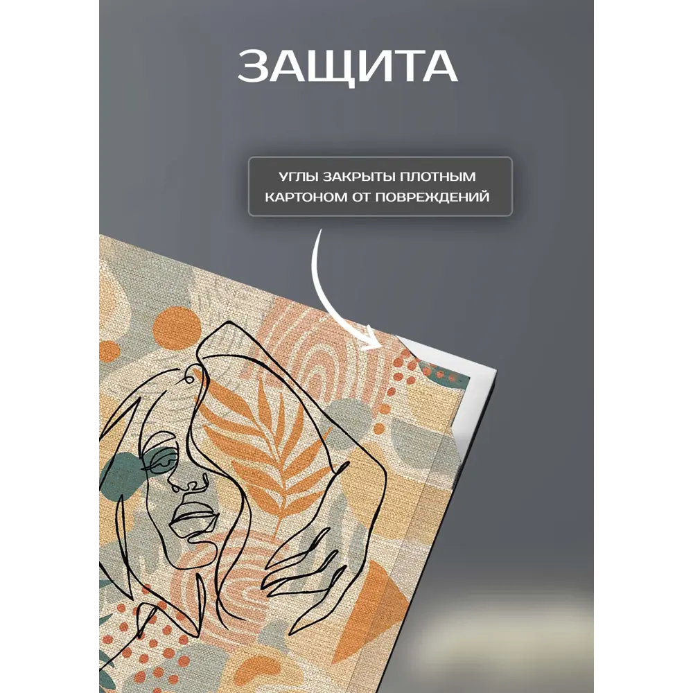 Картина на холсте Девушка минимализм 1 30x30 см FBRUSH STLM-2177734 - Вид №5