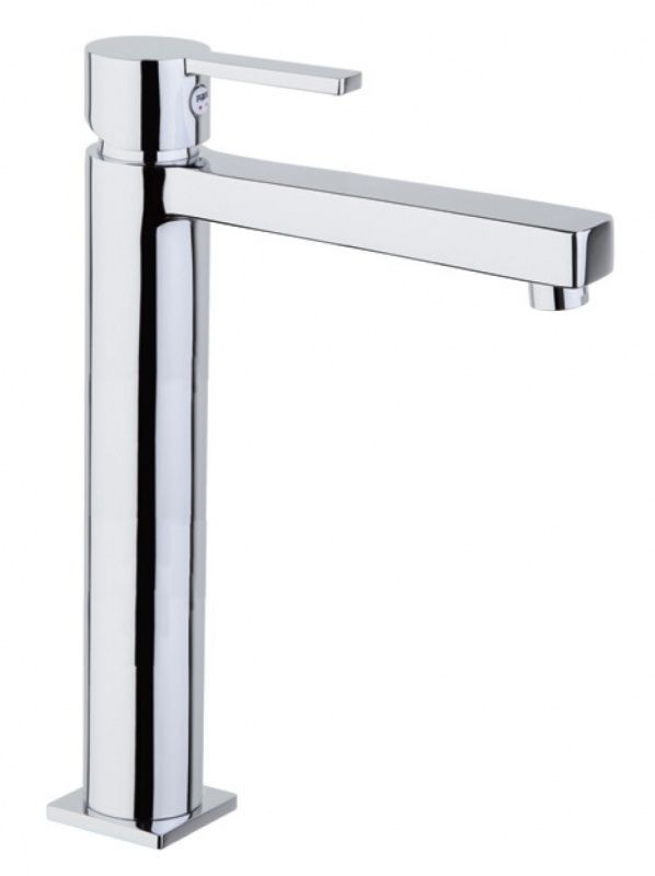 77CR7525 Santan Aosta, высокий однорычажный смеситель для раковины с донным клапаном, цвет хром 
