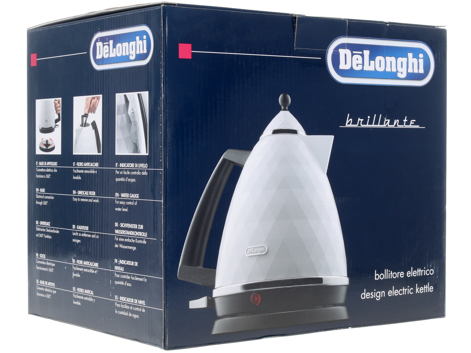 1253184 Электрочайник DeLonghi KBJ2001.W белый STDN-0132589 - Вид №5