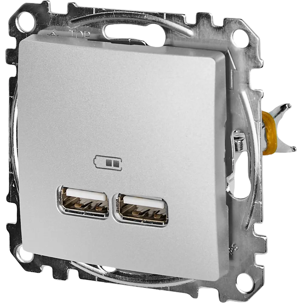 Розетка USB встраиваемая Systeme Electric Sedna, цвет алюминий 82677562 STLM-2094467 - Вид №1