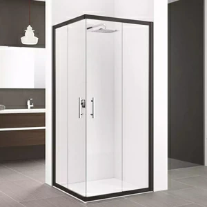 Душевой уголок 80x80 ZEPHYROS A Novellini ZEPHYROS с черным профилем