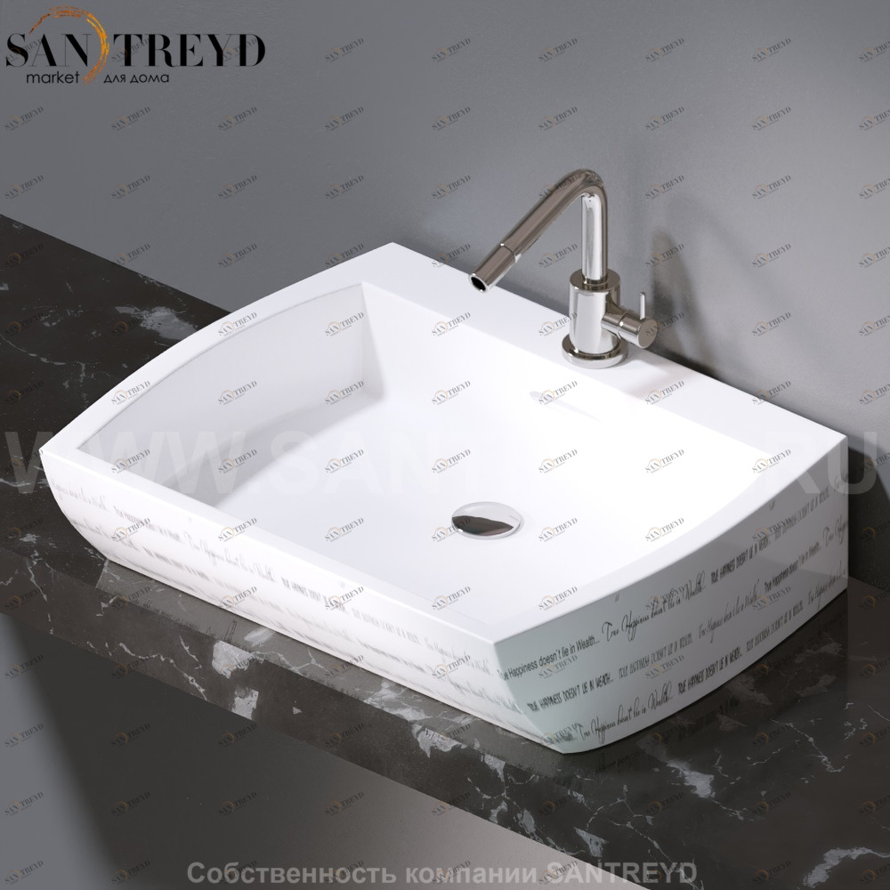 L282.420 Накладная раковина на столешницу  овальная A. e T. Italia SQUARE AeT ITALIA