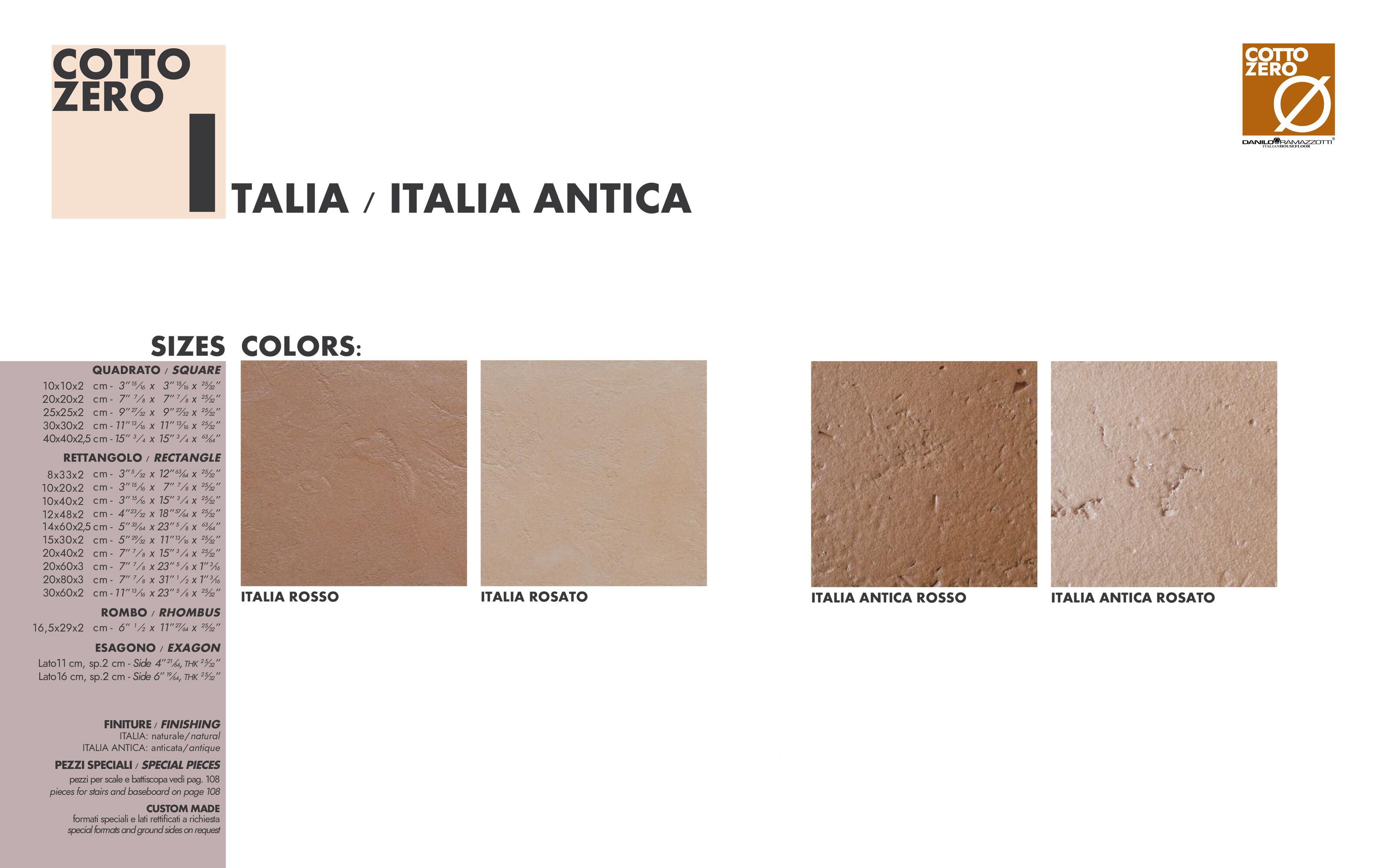 Терракотовый пол/покрытие ручной работы Danilo Ramazzotti Cotto Zero Cotto Италия / античная Италия ARCH-00050409 - Вид №5