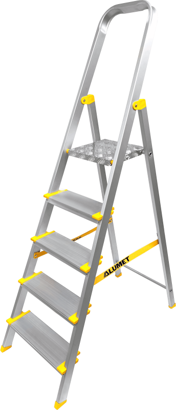 Стремянка алюминиевая профессиональная с анодированным покрытием АS 705 ALUMET 